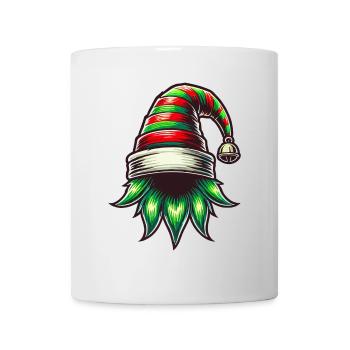 Weihnachtlicher Wichtelhut Mit Glocke Kostüm - Tasse - Weiß - Vorne