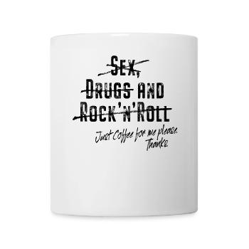 Just Coffee Only Coffee No Sex Drugs & Rock'n'Roll - Mug - white - Front