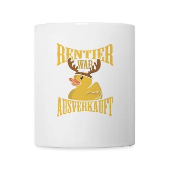 Rentier war ausverkauft Lustiges Weihnachten - Tasse - Weiß - Vorne