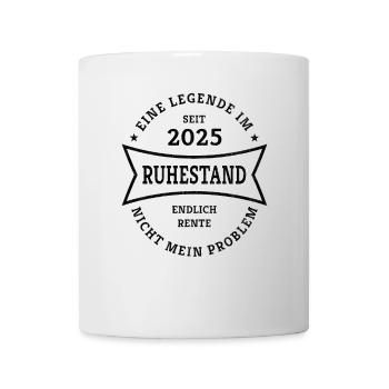 Retirement 2025 Finally Pension Gift for Pensioners - Mug - white - Front