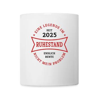 Retirement 2025 Finally Pension Gift for Pensioners - Mug - white - Front