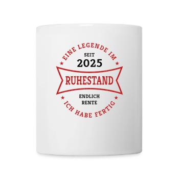 Retirement 2025 Finally Pension Gift for Pensioners - Mug - white - Front