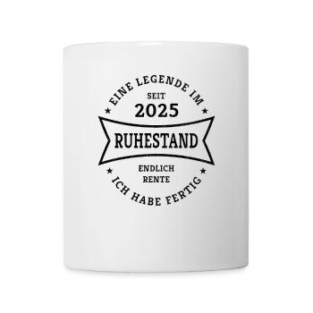 Retraite 2025 Une légende du cadeau de retraite - Mug blanc - blanc - Devant