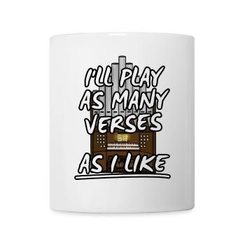 Church Organist Verses Musician Organ Funny - Mug - white - Front