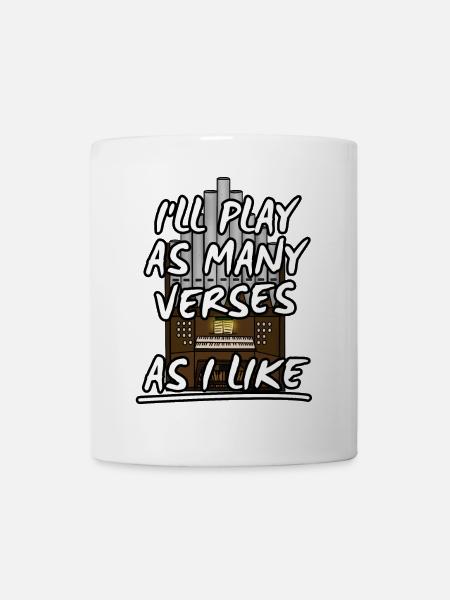 Church Organist Verses Musician Organ Funny - Mug - white