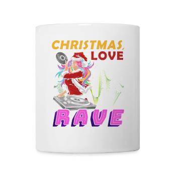 Mrs. Claus on the dance floor! Christmas Techno - Mug - white - Front