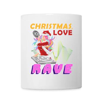 Noël Disco, Rave, Techno, House, Goa, Fête - Mug blanc - blanc - Devant
