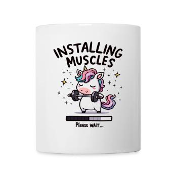 Installing Muscles Please Wait Weight Training Einhon - Mug - white - Front