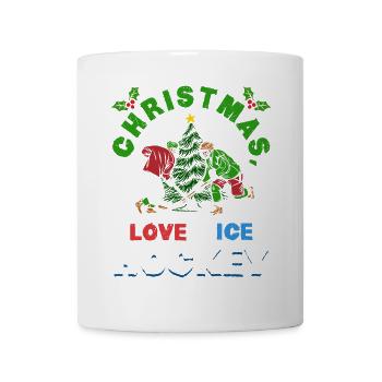 Weihnachten, Liebe und Eishockey Magie auf dem Eis - Tasse - Weiß - Vorne