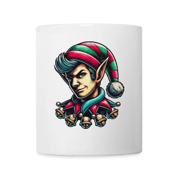 Frecher Weihnachtself Mit Glöckchen - Tasse - Weiß - Vorne