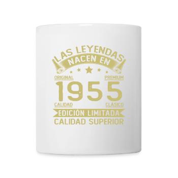 Die Legenden werden 1955 geboren Jahrgang 70. Geburtstag - Tasse - Weiß - Vorne