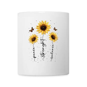 Fleurs d’été Fleur Inspiration Dicton de motivation - Mug blanc - blanc - Devant