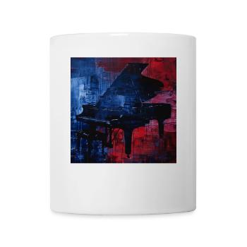Piano - Mug blanc - blanc - Devant