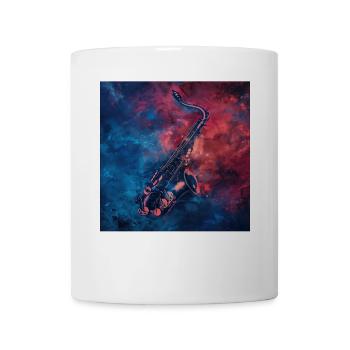 Saxophon - Tasse - Weiß - Vorne