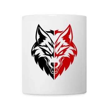 Wolf Kopf Symbol - Tasse - Weiß - Vorne