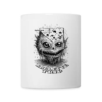 Dark raclette indulgence: Cheese Fright Shirt - Mug - white - Front