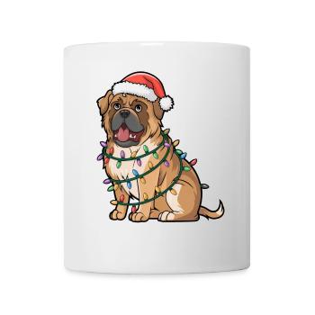 Tibetan Mastiff Christmas Lights Xmas Dogs Gifts - Tasse - Weiß - Vorne