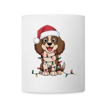 Welsh Springer Spaniel Christmas Lights Xmas - Mug - white - Front