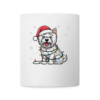 West Highland White Terrier Christmas Lights Xmas - Mug - white - Front
