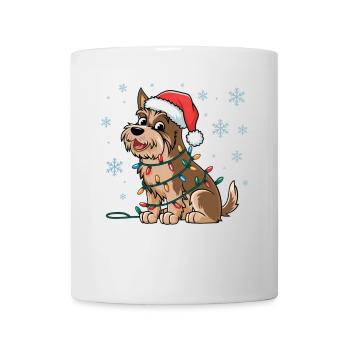 Welsh Terrier Christmas Lights Xmas Dogs Gifts - Tasse - Weiß - Vorne