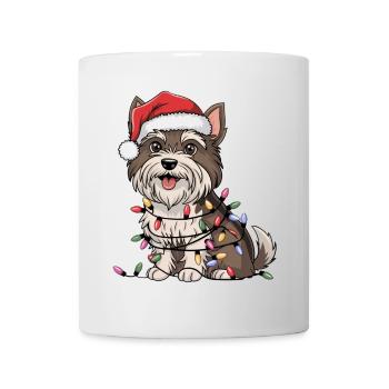 Tibetan Terrier Christmas Lights Xmas Dogs Gifts - Tasse - Weiß - Vorne