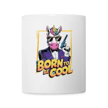 Born to be Cool | Cooles Streetwear-Typo-Shirt - Tasse - Weiß - Vorne