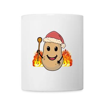 Nikolaus Weihnachtsmann Kartoffel Kartoffeln Santa - Tasse - Weiß - Vorne