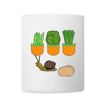 Garden Vegetables Beans Potatoes Spinach Leeks - Mug - white - Front