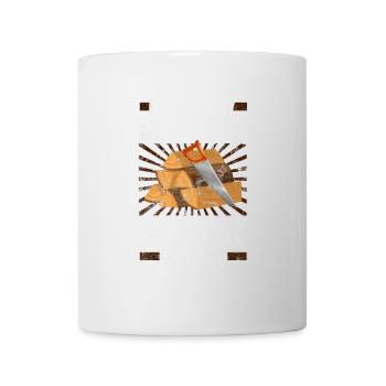 Ne vous inquiétez pas, soyez heureux, Choppin Wood - Mug blanc - blanc - Devant