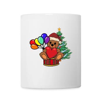 Ours en peluche Père Noël Père Noël Enfants - Mug blanc - blanc - Devant