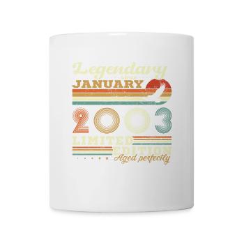 Janvier 2003 Retro Vintage Anniversaire Cadeau - Mug blanc - blanc - Devant