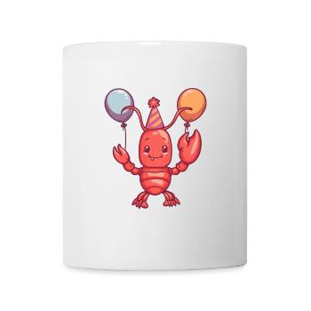 Hummer Krebs Geburtstag Comic Niedlich - Tasse - Weiß - Vorne