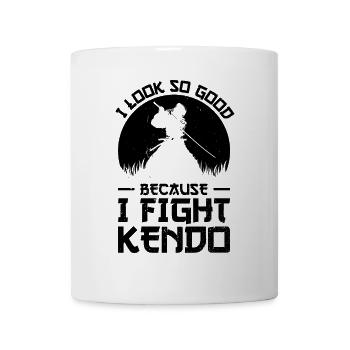 J’ai l’air si bien parce que je combats du Kendo - Mug blanc - blanc - Devant