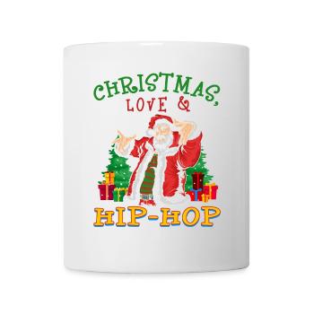 Noël, l’amour et le hip-hop, le look le plus frais du Père Noël - Mug blanc - blanc - Devant