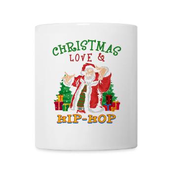 Noël, l’amour et le hip-hop, le look le plus frais du Père Noël - Mug blanc - blanc - Devant