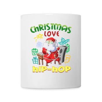 Noël, l’amour et le hip-hop, le look le plus frais du Père Noël - Mug blanc - blanc - Devant