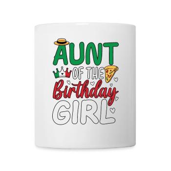 Tante de la fille d’anniversaire - Mug blanc - blanc - Devant