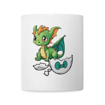Dinos Dinos Enfants Enfant Bébé Dragon Dragon Oeuf - Mug blanc - blanc - Devant