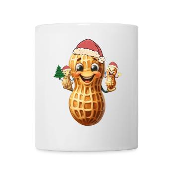 Weihnachtsgeschenk Nikolaus Weihnachtsmann Erdnuss - Tasse - Weiß - Vorne