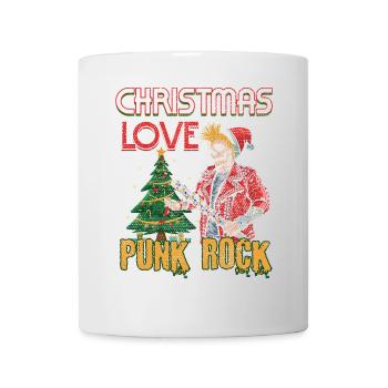 Rockige Weihnachten: Konzert Santa Claus Punk Rock - Tasse - Weiß - Vorne