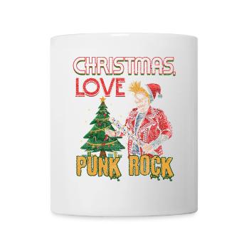 Rockige Weihnachten: Konzert Santa Claus Punk Rock - Tasse - Weiß - Vorne