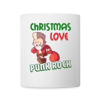 Rockige Weihnachten: Konzert Santa Claus Punk Rock - Tasse - Weiß - Vorne