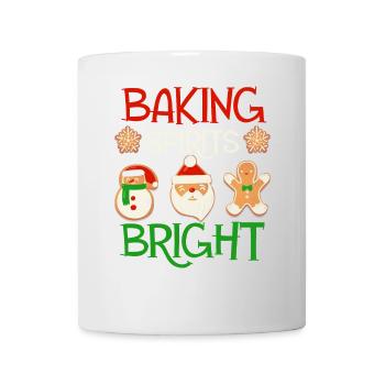 Noël, Amour et pâtisserie, Douce joie des fêtes - Mug blanc - blanc - Devant