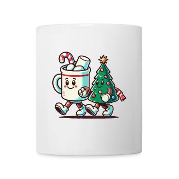 Joyeux Noël Look Vintage Rétro - Mug blanc - blanc - Devant