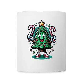 Merry Christmas Retro Tree - Mug - white - Front