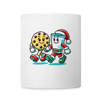 Fröhliche Weihnachtszeit Kekse Und Milch - Tasse - Weiß - Vorne