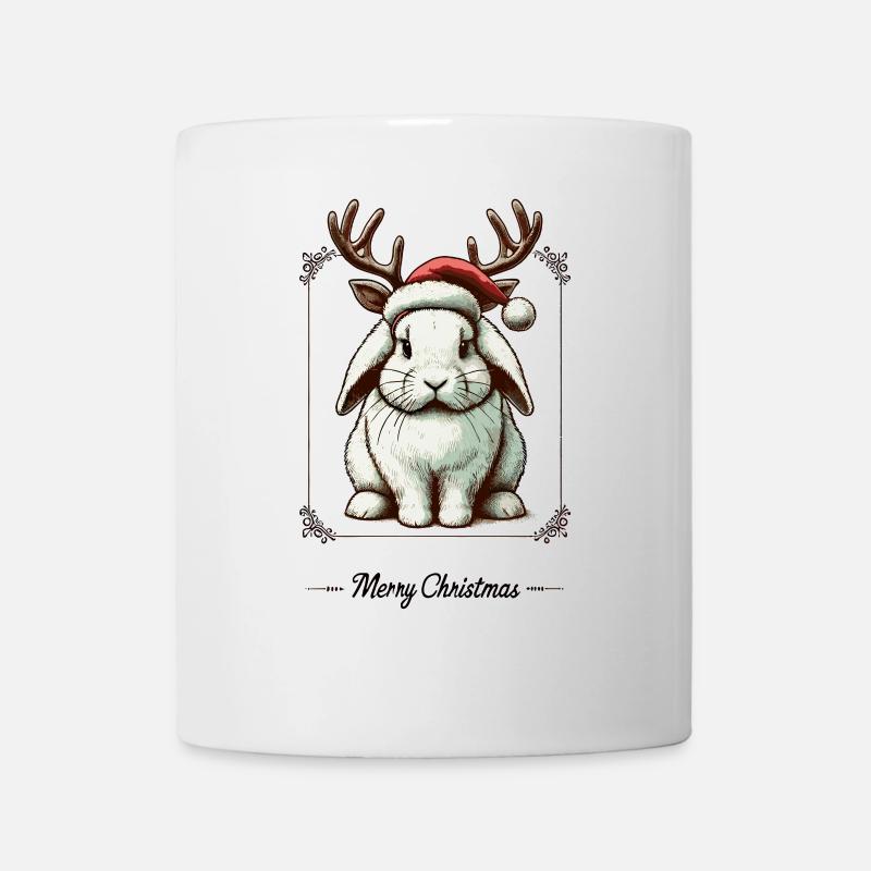 Cute bunny Christmas style - Mug - white