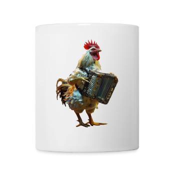 Hahn Akkordeon - Tasse - Weiß - Vorne
