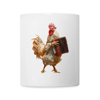 Hahn Akkordeon - Tasse - Weiß - Vorne