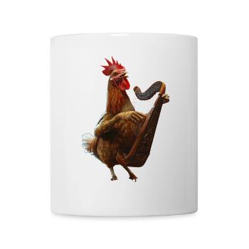 Hahn Harfe - Tasse - Weiß - Vorne